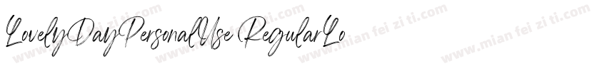LovelyDayPersonalUse RegularLoveya字体转换